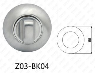 Poignée de porte en aluminium en alliage de zinc Zamak Écusson rond (Z01-BK04)