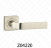 Poignée de porte en aluminium en alliage de zinc et rosace avec rosace ronde (Z04220)