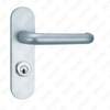 Poignée de porte en aluminium oxygénée sur plaque Poignée de porte en plaque (G367-G10)