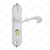 Poignée de porte Tirer la manche de porte en bois Handle de verrouillage Handle de porte Poigne de porte sur plaque pour la mousse de serrure à mortaise par alliage de zinc ou poignée de plaque de porte en acier (ZM40875-GPW)