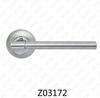 Poignée de porte en aluminium en alliage de zinc et rosace avec rosace ronde (Z02172)