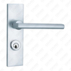 Poignée de porte en aluminium oxygénée sur plaque Poignée de porte en plaque (G361-G25)