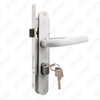 Serrure de porte à mortaise haute sécurité Cylindre à poignée en aluminium Cylindre en Zamak avec corps de serrure à 2 clés (ensemble JH2001)