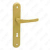 Poignée de porte Poignée de quincaillerie de porte en bois Serrure de poignée de porte sur plaque pour serrure à mortaise par poignée de plaque de porte en alliage de zinc ou en acier (3308)