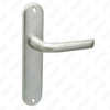 Poignée de porte en aluminium oxygénée sur plaque Poignée de porte en plaque (8033)