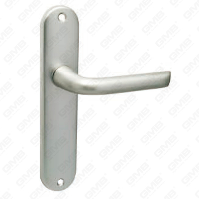 Poignée de porte en aluminium oxygénée sur plaque Poignée de porte en plaque (8033)