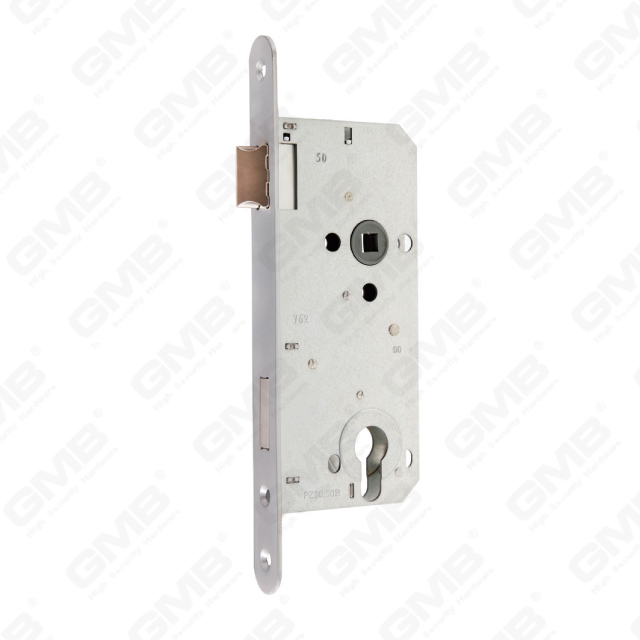 Serrure de porte à mortaise de haute sécurité Pêne dormant en acier Zamak Loquet en Zamak Corps de serrure de têtière en acier (PZ90.50R)