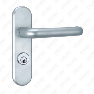Poignée de porte en aluminium oxygénée sur plaque Poignée de porte en plaque (G362-G10)