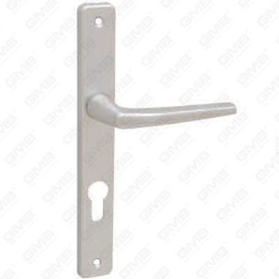 Poignée de porte en aluminium oxygénée sur plaque Poignée de porte en plaque (214C)