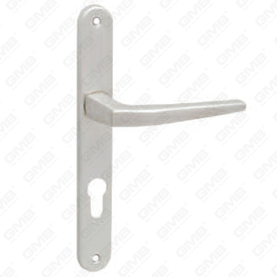 Poignée de porte en aluminium oxygénée sur plaque Poignée de porte en plaque (213D)