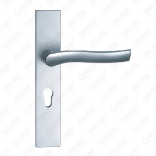 Poignée de porte en aluminium oxygénée sur plaque Poignée de porte en plaque (G431-G72)
